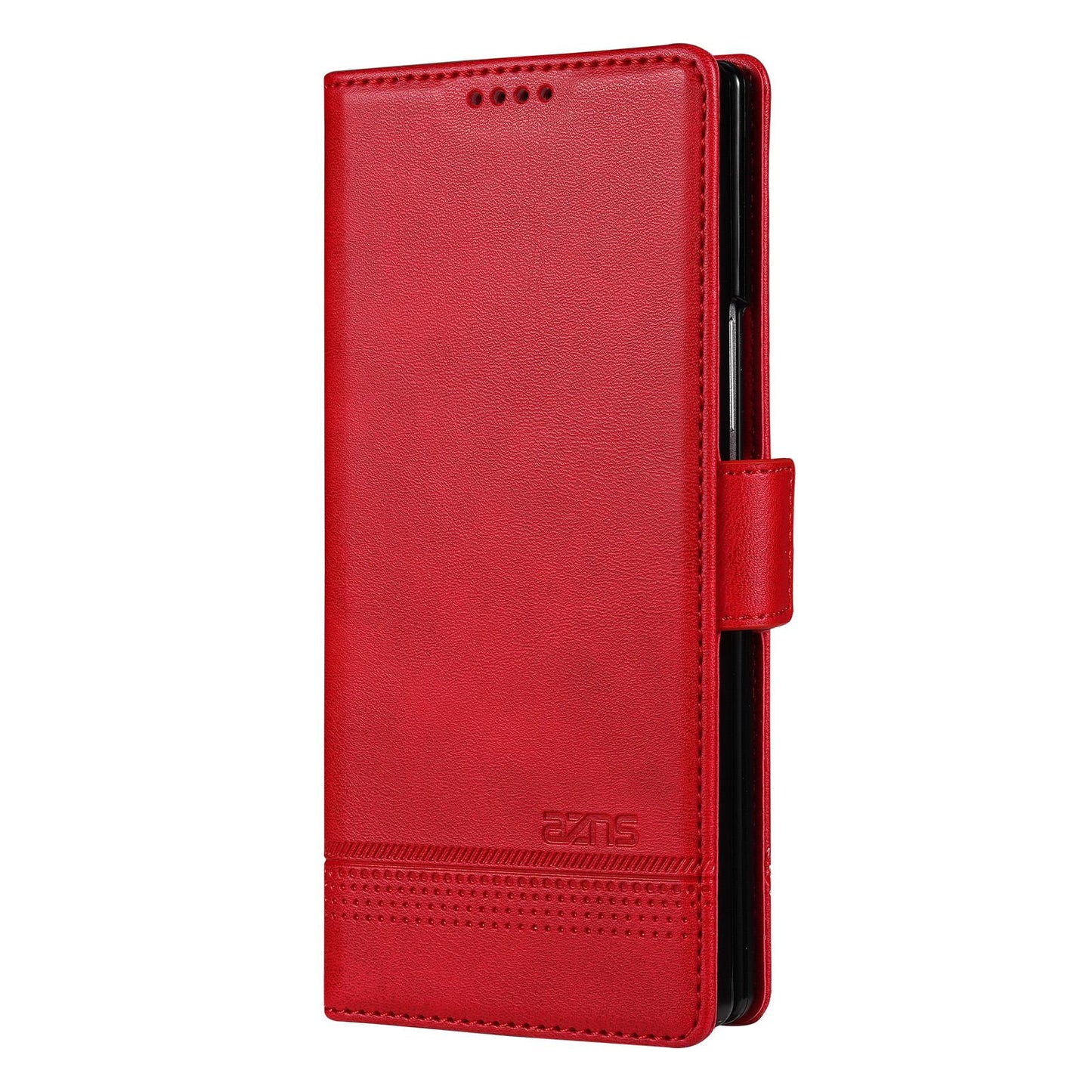 For Galaxy Z Fold8 Ultra 5G AZNS Magnetic Calf Texture Flip Leather Phone Case(Red)