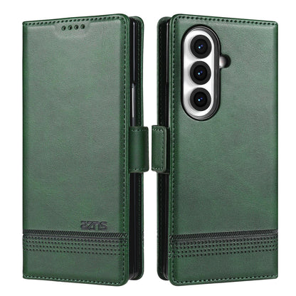 For Galaxy Z Fold8 Ultra 5G AZNS Magnetic Calf Texture Flip Leather Phone Case(Dark Green)
