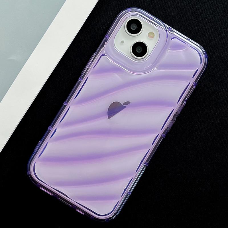 For iPhone 17 Pro Max Waves TPU Phone Case - Purple - EDA004956016D