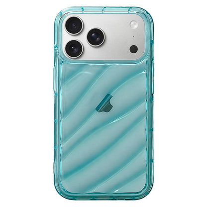 For iPhone 18 Pro Max Waves TPU Phone Case - Blue - EDA004956019A