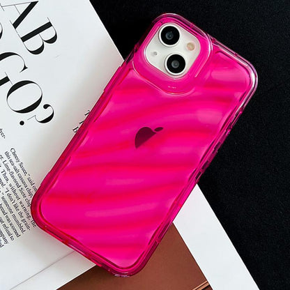 For iPhone 18 Pro Max Waves TPU Phone Case - Red - EDA004956019B
