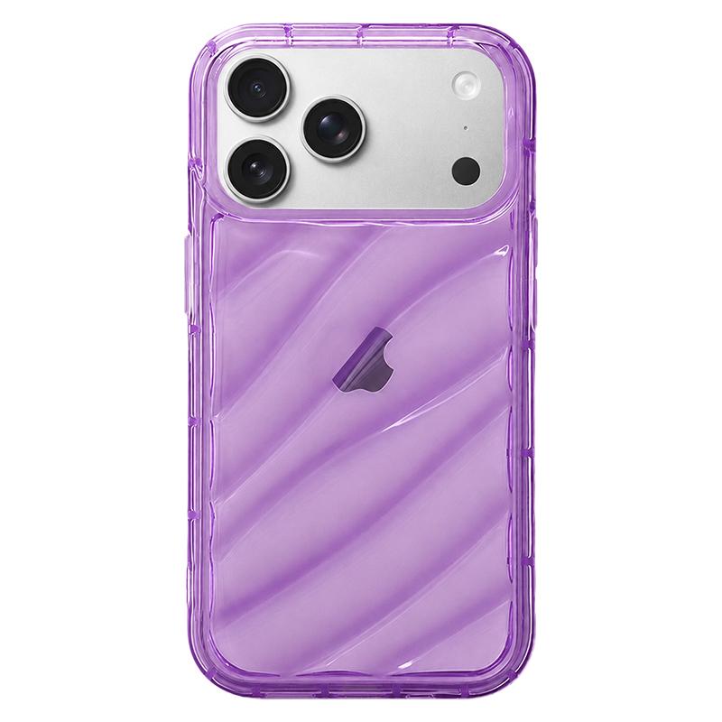 For iPhone 18 Pro Max Waves TPU Phone Case - Purple - EDA004956019D