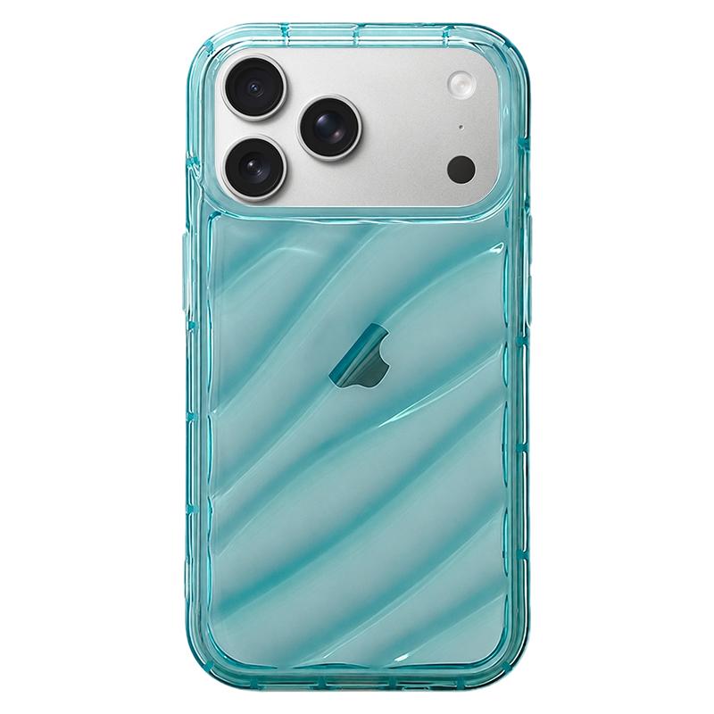 For iPhone 18 Pro Waves TPU Phone Case - Blue - EDA004956020A