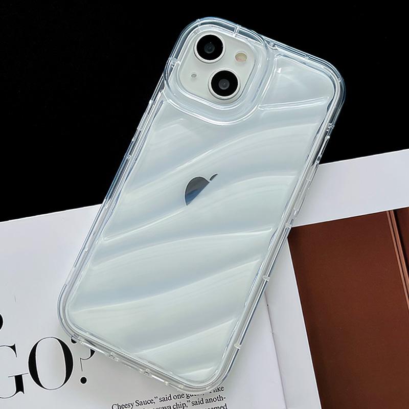 For iPhone 18 Pro Waves TPU Phone Case - Transparent - EDA004956020C