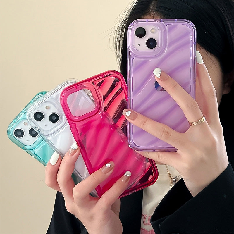 For iPhone 18 Pro Max Waves TPU Phone Case - Blue - EDA004956019A