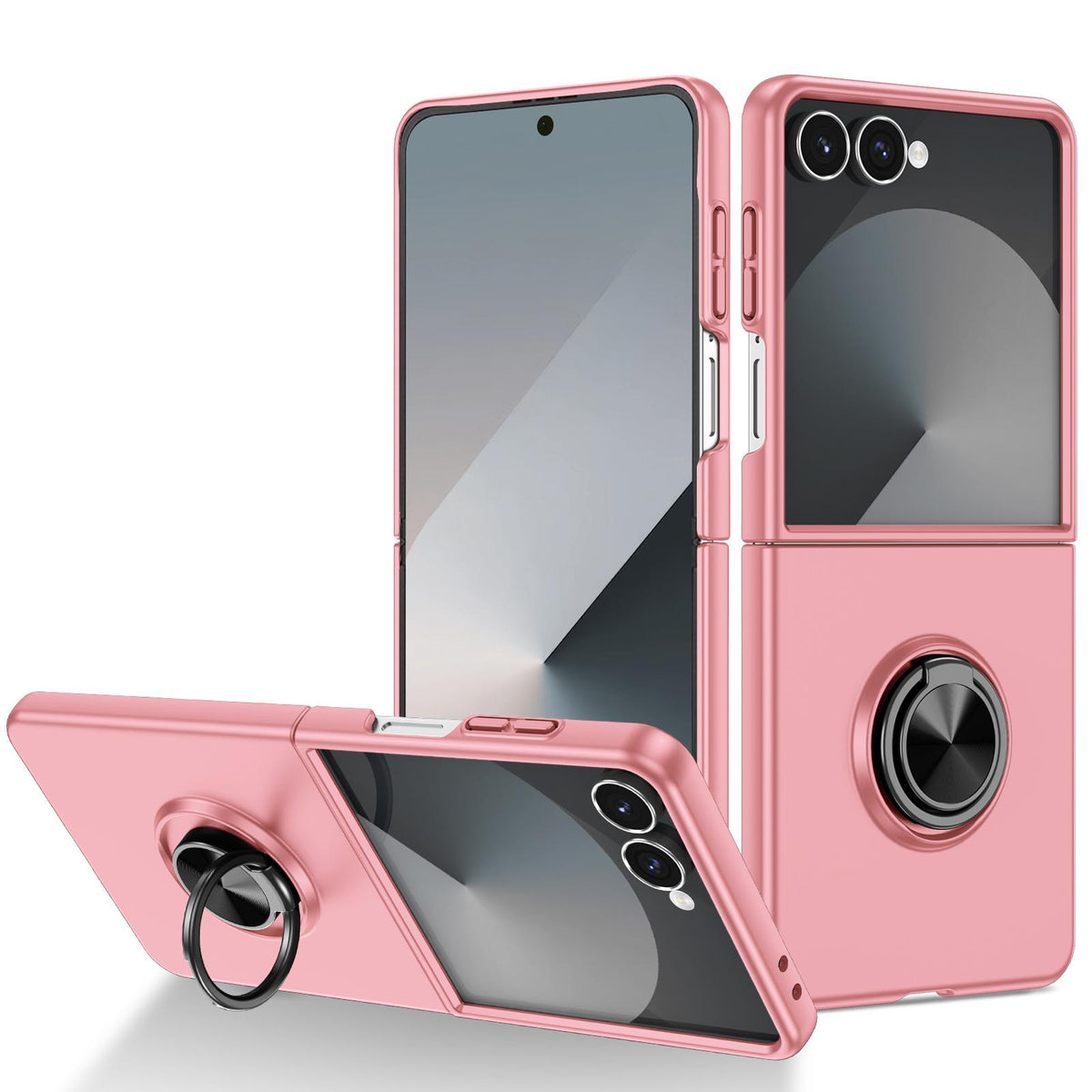 For Galaxy Z Flip8 5G Armor Ring Holder Phone Case - Pink - EDA004969907A