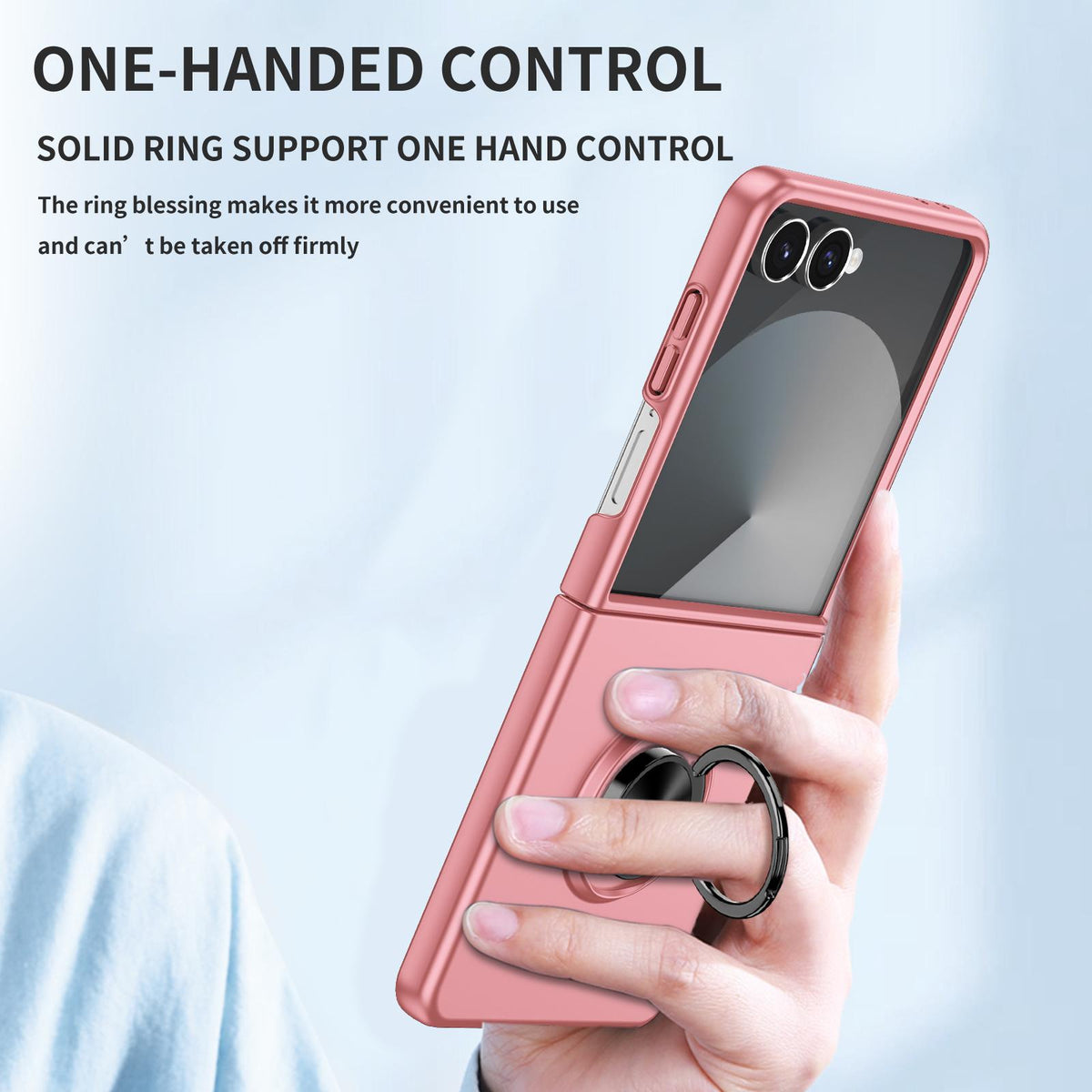 For Galaxy Z Flip8 5G Armor Ring Holder Phone Case - Pink - EDA004969907A