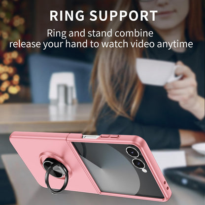 For Galaxy Z Flip8 5G Armor Ring Holder Phone Case - Pink - EDA004969907A