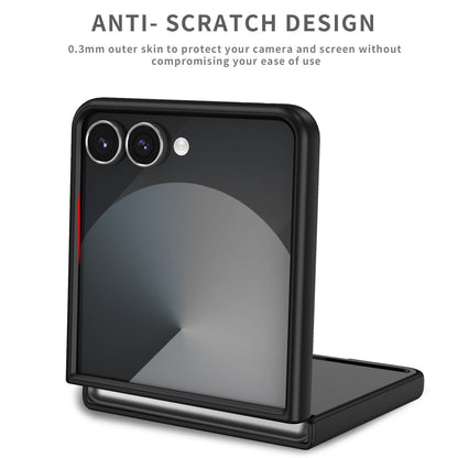For Galaxy Z Flip8 5G Armor Ring Holder Phone Case - Black - EDA004969907B