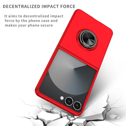 For Galaxy Z Flip8 5G Armor Ring Holder Phone Case - Red - EDA004969907C