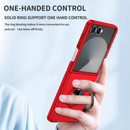 For Galaxy Z Flip8 5G Armor Ring Holder Phone Case - Red - EDA004969907C