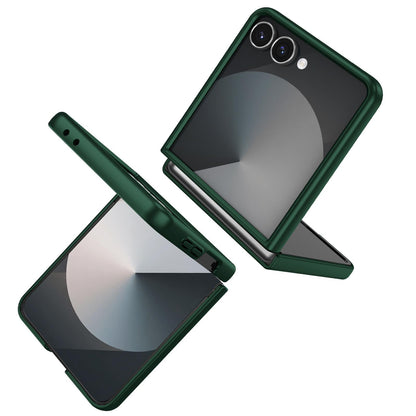 For Galaxy Z Flip8 5G Armor Ring Holder Phone Case - Dark Green - EDA004969907E