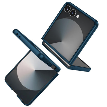 For Galaxy Z Flip8 5G Armor Ring Holder Phone Case - Dark Blue - EDA004969907F