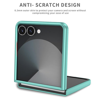 For Galaxy Z Flip8 5G Armor Ring Holder Phone Case - Sky Blue - EDA004969907G
