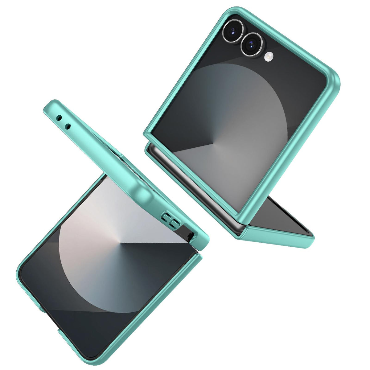 For Galaxy Z Flip8 5G Armor Ring Holder Phone Case - Sky Blue - EDA004969907G