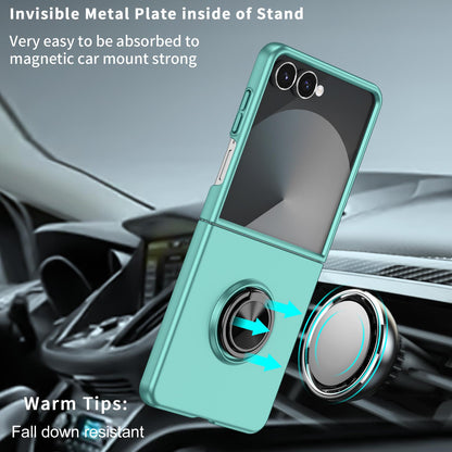 For Galaxy Z Flip8 5G Armor Ring Holder Phone Case - Sky Blue - EDA004969907G