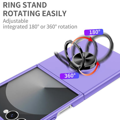 For Galaxy Z Flip8 5G Armor Ring Holder Phone Case - Purple - EDA004969907H