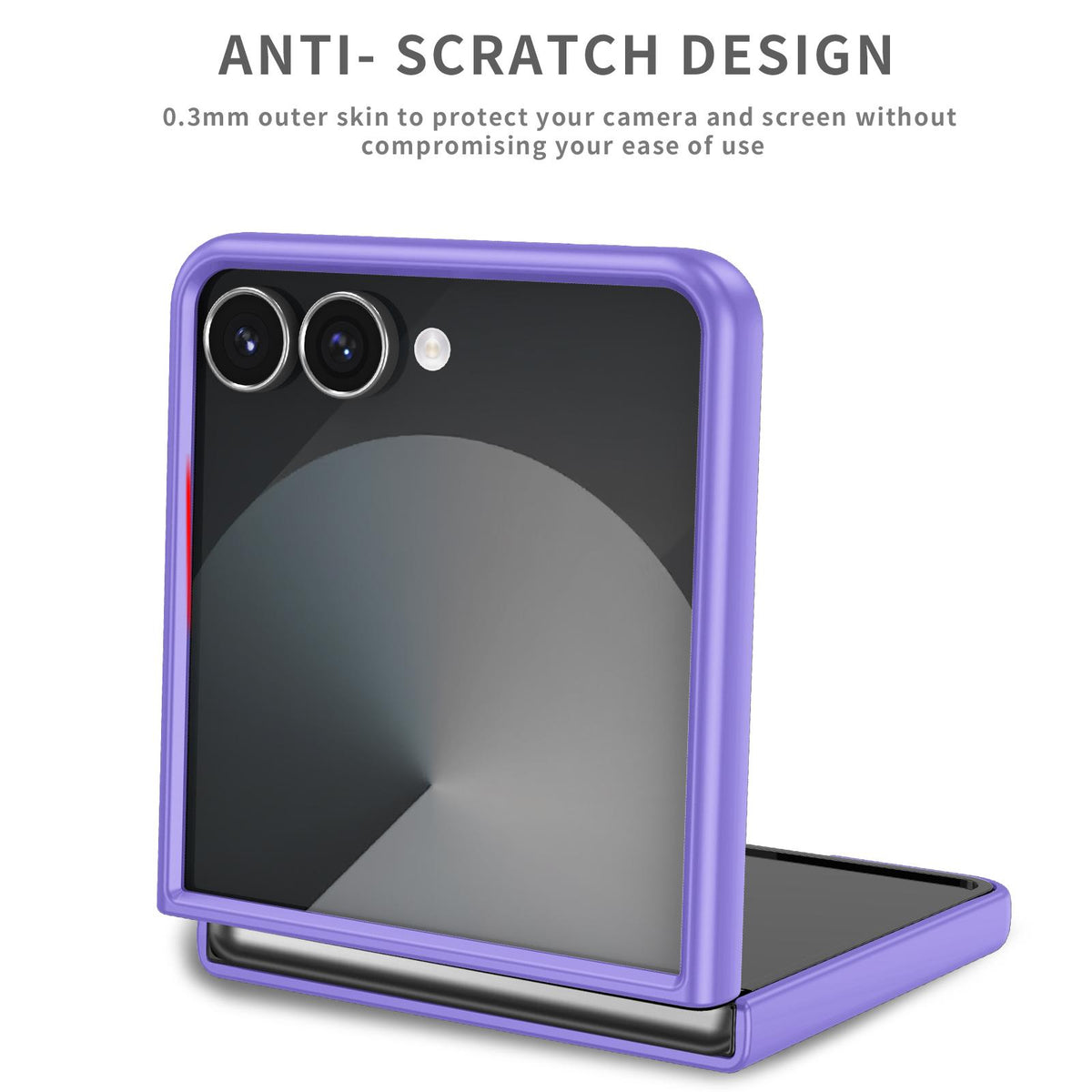 For Galaxy Z Flip8 5G Armor Ring Holder Phone Case - Purple - EDA004969907H