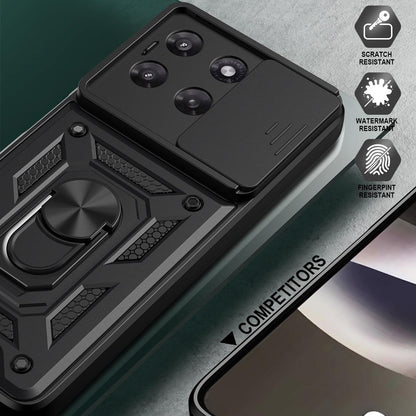 For Motorola Moto G47/G37/G37 Power Sliding Camera Cover Design TPU+PC Phone Case - Black - EDA004982534B