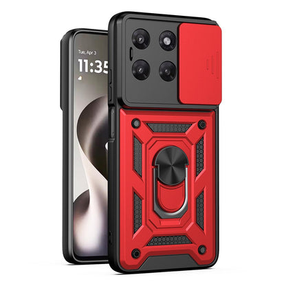 For Motorola Moto G47/G37/G37 Power Sliding Camera Cover Design TPU+PC Phone Case - Red - EDA004982534C