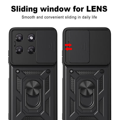 For Motorola Moto G47/G37/G37 Power Sliding Camera Cover Design TPU+PC Phone Case - Gold - EDA004982534D