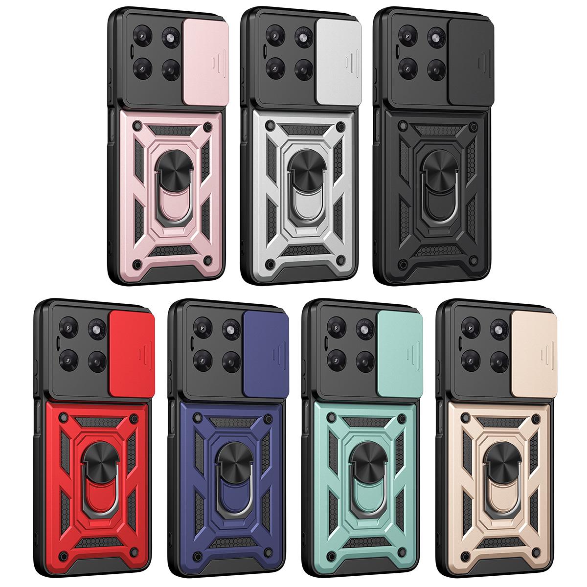 For Motorola Moto G47/G37/G37 Power Sliding Camera Cover Design TPU+PC Phone Case - Rose Gold - EDA004982534F