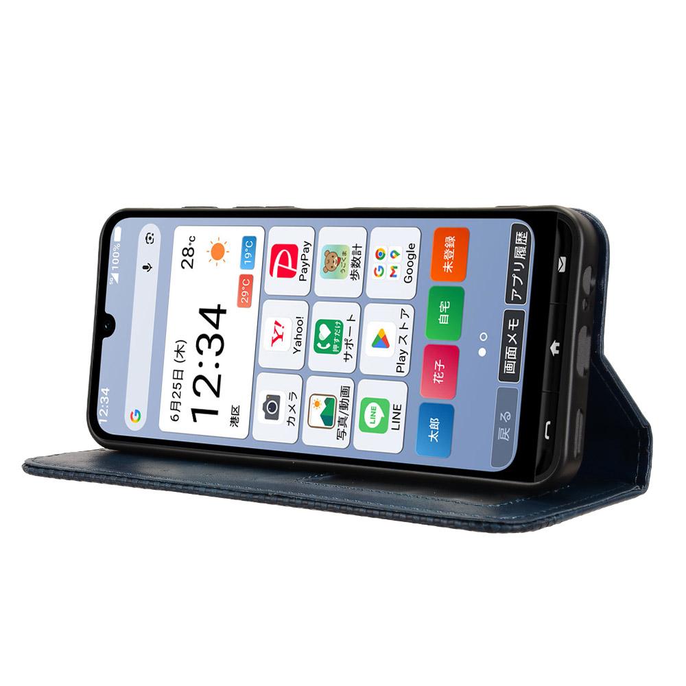 For ZTE Kantan Sumaho5 A601ZT Magnetic Buckle Retro Texture Leather Phone Case - Blue - EDA005050754C
