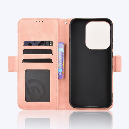 For OPPO Reno16 Pro 5G / Reno 16 5G Global Skin Feel Calf Texture Card Slots Leather Phone Case - Pink - EDA005051055A
