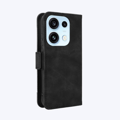 For OPPO Reno16 Pro 5G / Reno 16 5G Global Skin Feel Calf Texture Card Slots Leather Phone Case - Black - EDA005051055B
