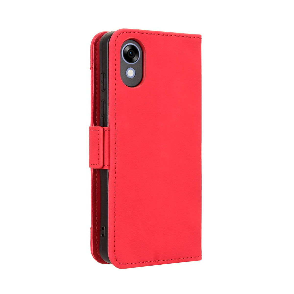 For ZTE Kantan Sumaho5 A601ZT Skin Feel Calf Texture Card Slots Leather Phone Case - Red - EDA005058855C
