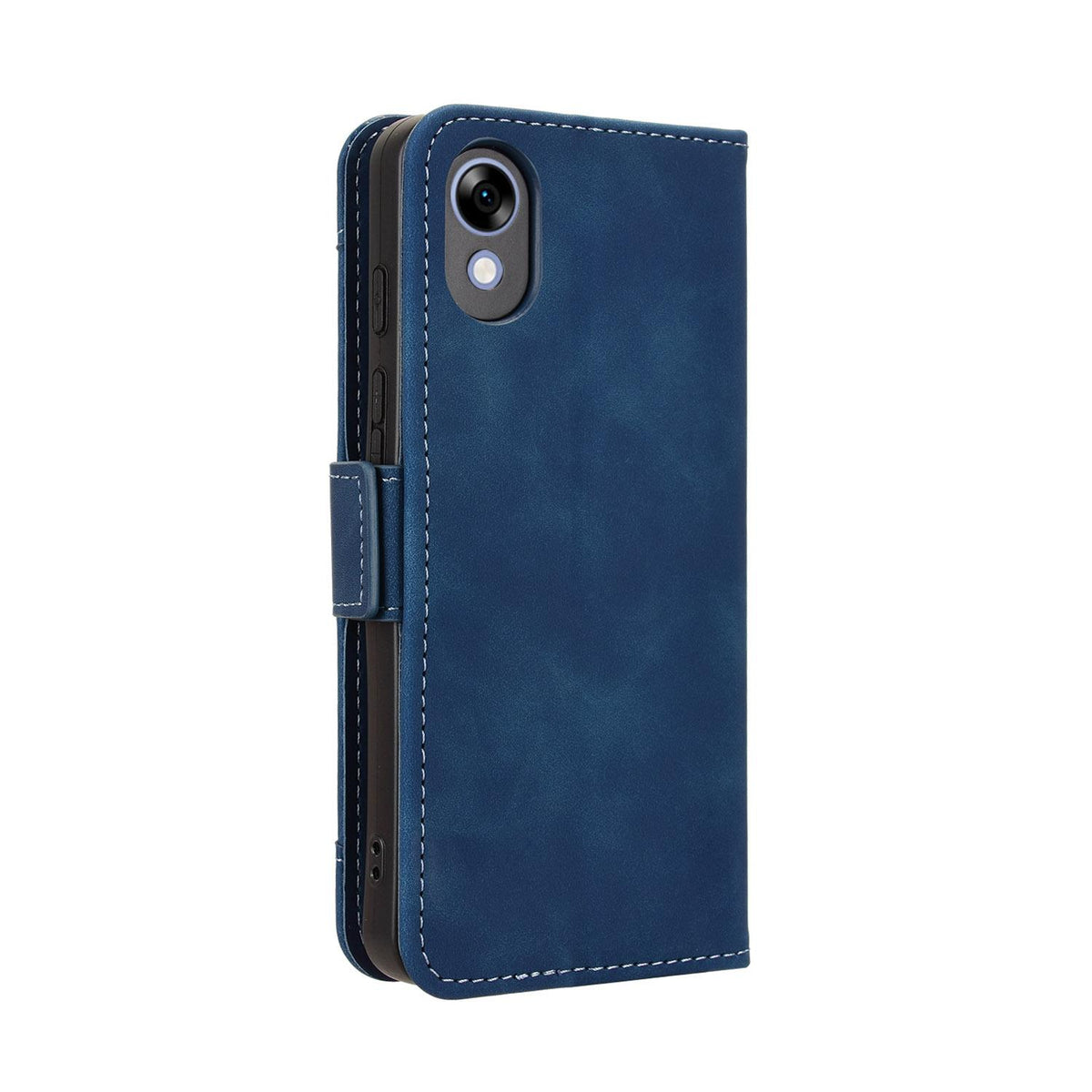 For ZTE Kantan Sumaho5 A601ZT Skin Feel Calf Texture Card Slots Leather Phone Case - Blue - EDA005058855D