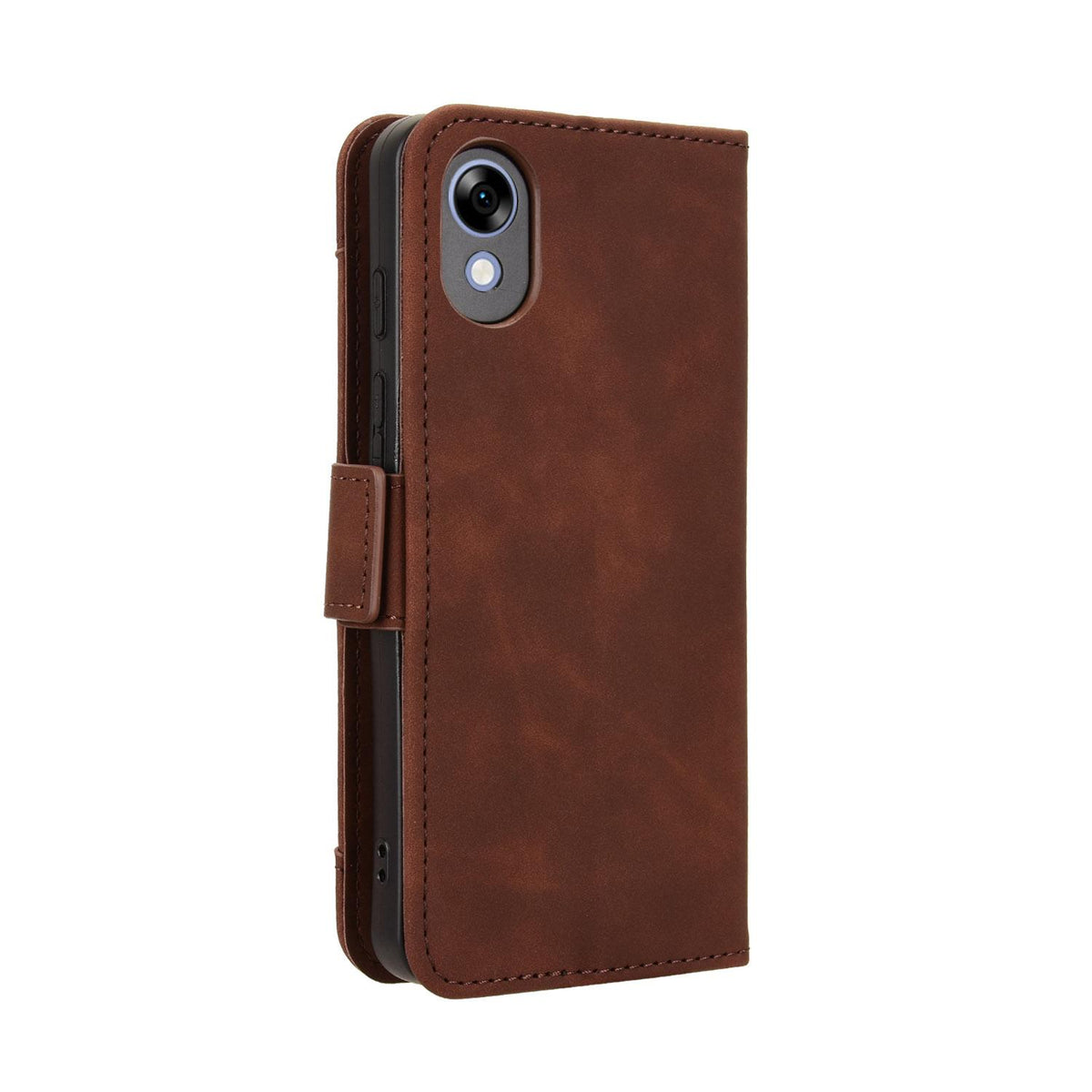 For ZTE Kantan Sumaho5 A601ZT Skin Feel Calf Texture Card Slots Leather Phone Case - Brown - EDA005058855E