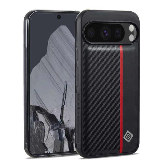 For Google Pixel 11 / 11 Pro LC.IMEEKE 3 in 1 Carbon Fiber Texture Shockproof Phone Case(Black)