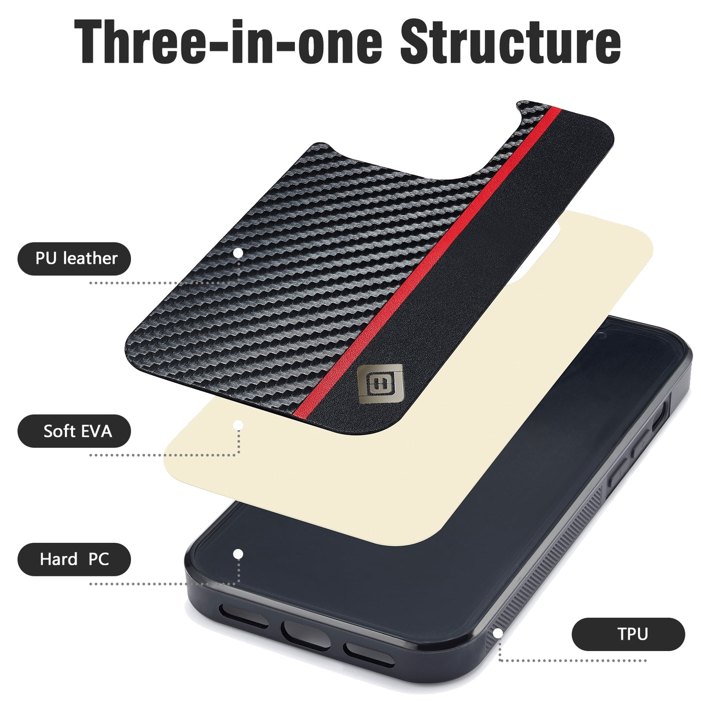 For Google Pixel 11 / 11 Pro LC.IMEEKE 3 in 1 Carbon Fiber Texture Shockproof Phone Case(Black)