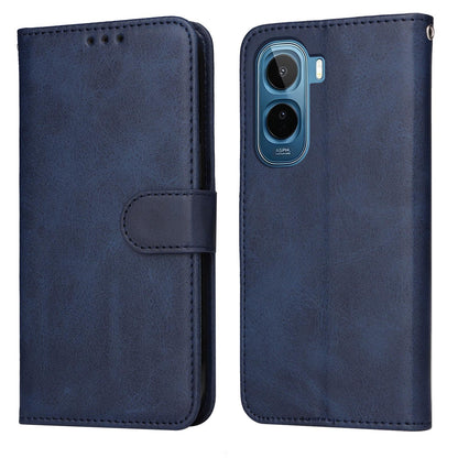 For vivo Y500 4G / iQOO Z11 5G / T5 Pro 5G Classic Calf Texture Flip Leather Phone Case - Blue - EDA005074535A