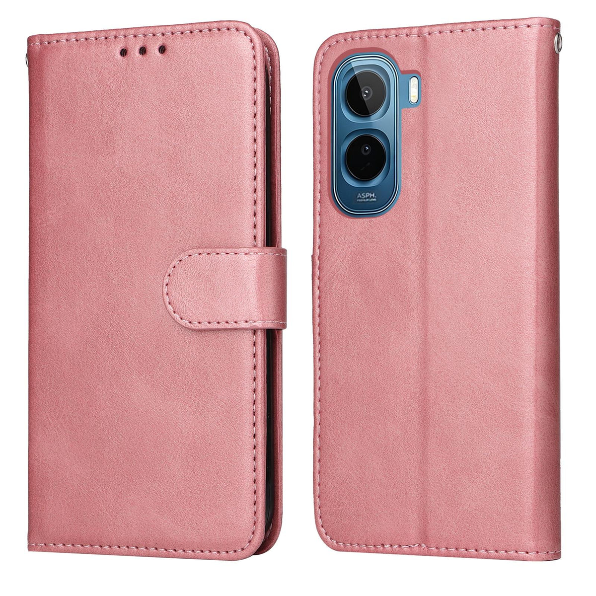 For vivo Y500 4G / iQOO Z11 5G / T5 Pro 5G Classic Calf Texture Flip Leather Phone Case - Rose Gold - EDA005074535E