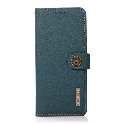 For Motorola Edge 70 Max 5G KHAZNEH Custer Genuine Leather RFID Phone Case(Green)