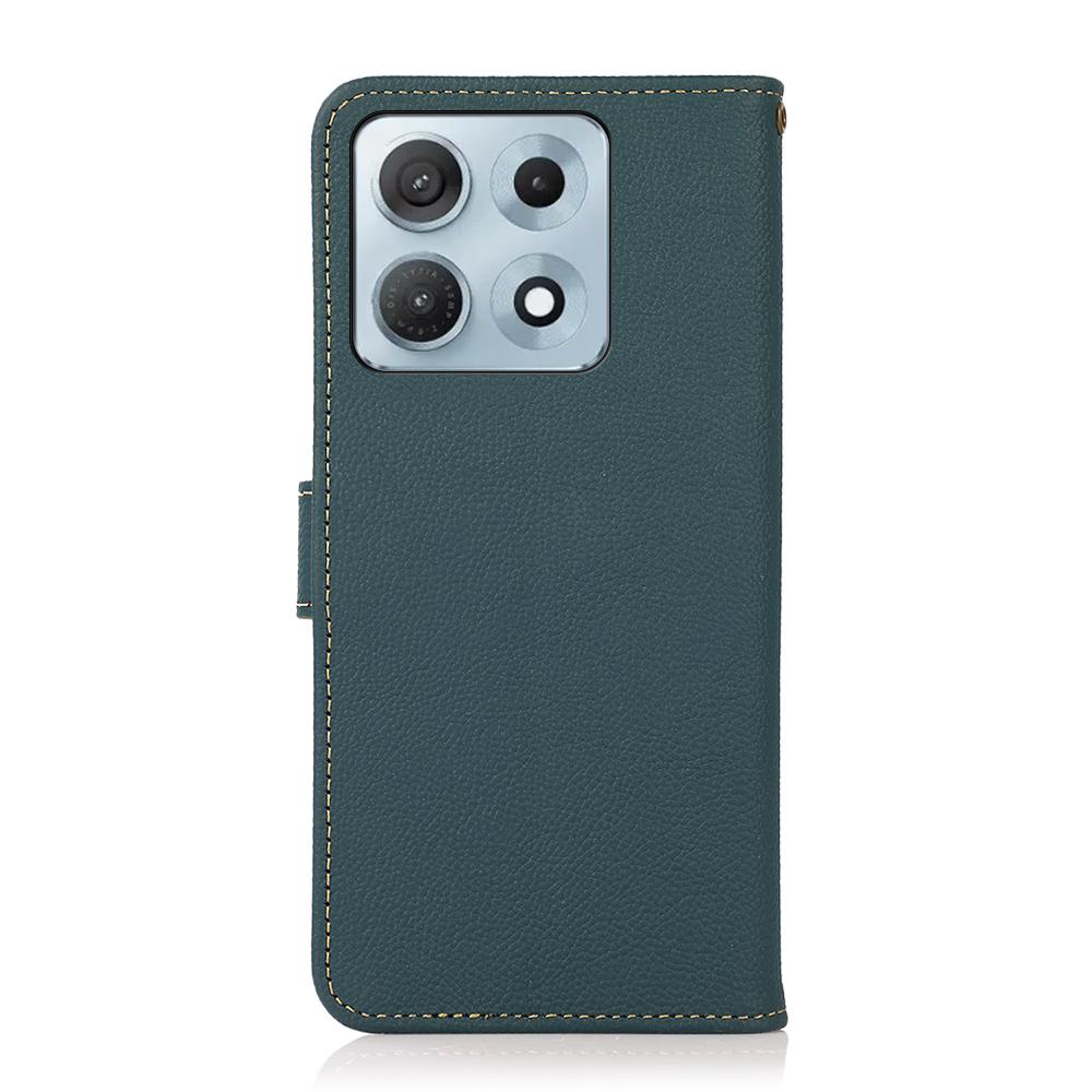 For Motorola Edge 70 Max 5G KHAZNEH Custer Genuine Leather RFID Phone Case(Green)