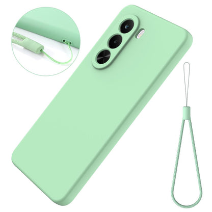 For OnePlus Nord CE6 Lite/Realme P4x 5G Solid Color Liquid Silicone Dropproof Full Coverage Phone Case - Green - EDA005100119D