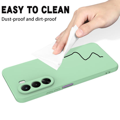 For OnePlus Nord CE6 Lite/Realme P4x 5G Solid Color Liquid Silicone Dropproof Full Coverage Phone Case - Green - EDA005100119D