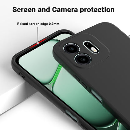 For OnePlus N6 4G Solid Color Liquid Silicone Dropproof Full Coverage Phone Case(Black)
