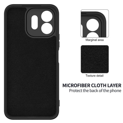 For OnePlus N6 4G Solid Color Liquid Silicone Dropproof Full Coverage Phone Case(Black)