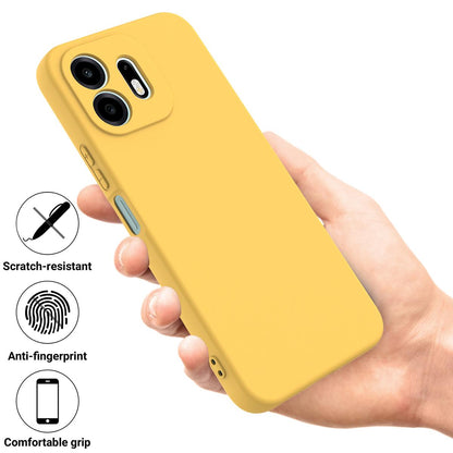 For OnePlus N6 4G Solid Color Liquid Silicone Dropproof Full Coverage Phone Case(Yellow)
