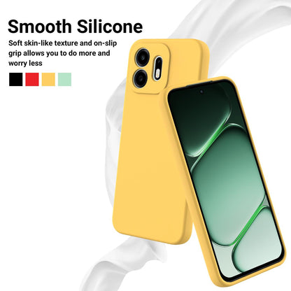 For OnePlus N6 4G Solid Color Liquid Silicone Dropproof Full Coverage Phone Case(Yellow)