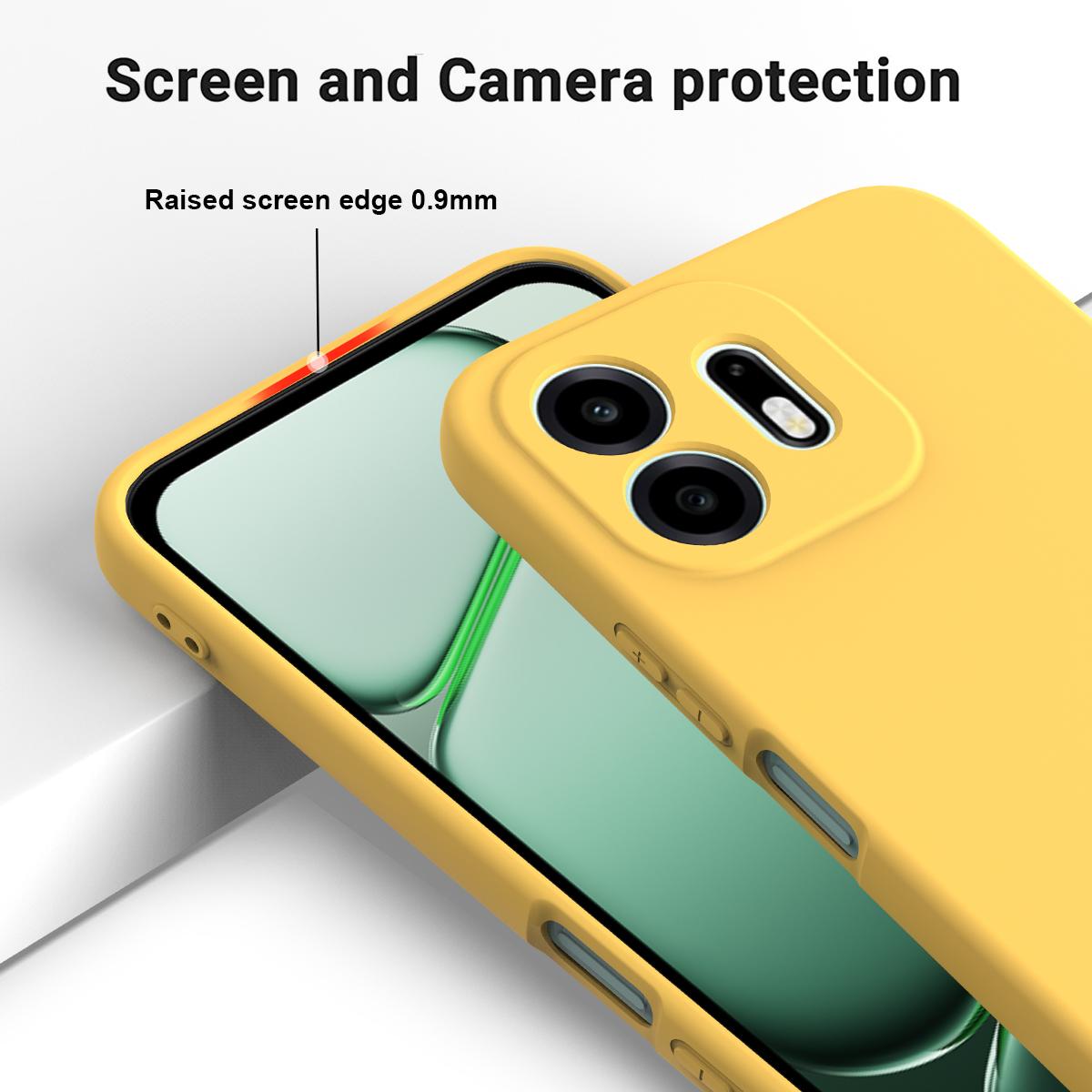 For OnePlus N6 4G Solid Color Liquid Silicone Dropproof Full Coverage Phone Case(Yellow)