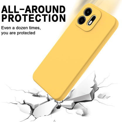 For OnePlus N6 4G Solid Color Liquid Silicone Dropproof Full Coverage Phone Case(Yellow)