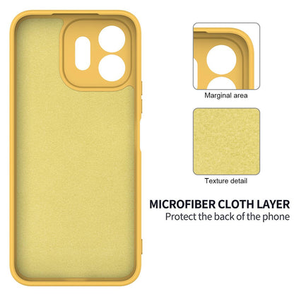 For OnePlus N6 4G Solid Color Liquid Silicone Dropproof Full Coverage Phone Case(Yellow)