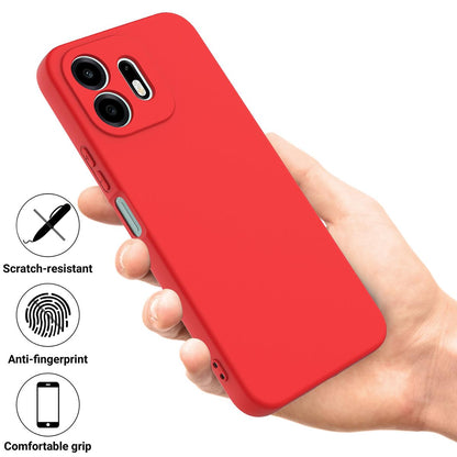 For OnePlus N6 4G Solid Color Liquid Silicone Dropproof Full Coverage Phone Case(Red)
