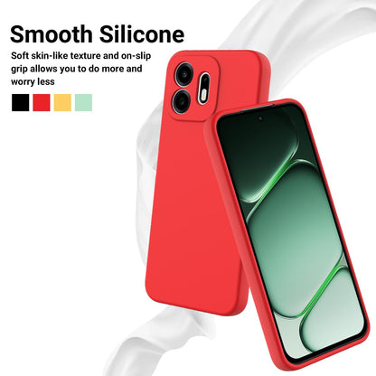 For OnePlus N6 4G Solid Color Liquid Silicone Dropproof Full Coverage Phone Case(Red)