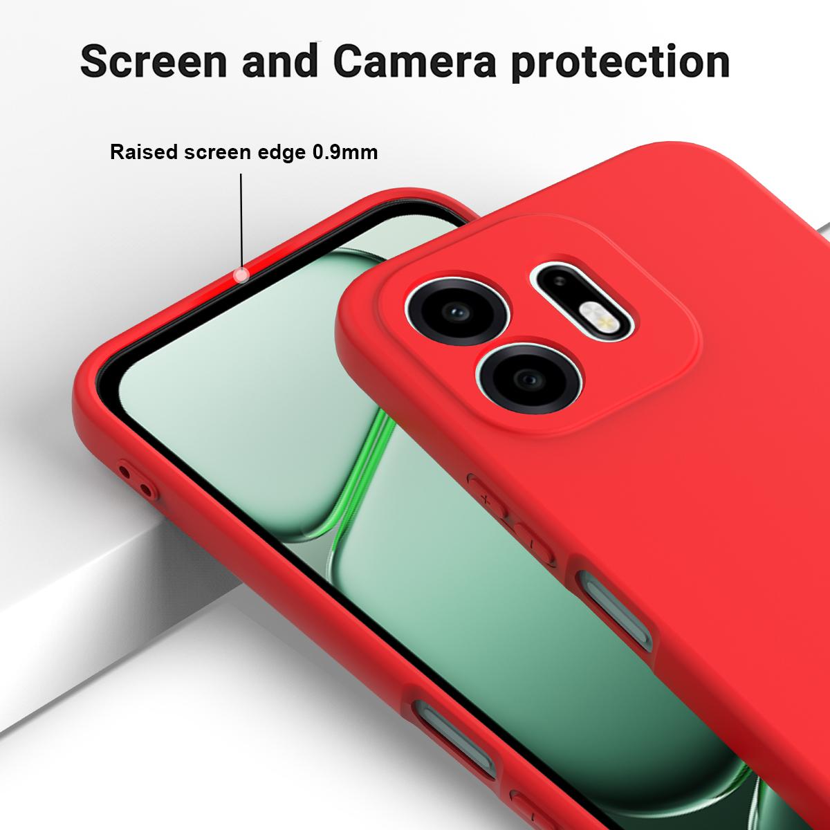 For OnePlus N6 4G Solid Color Liquid Silicone Dropproof Full Coverage Phone Case(Red)